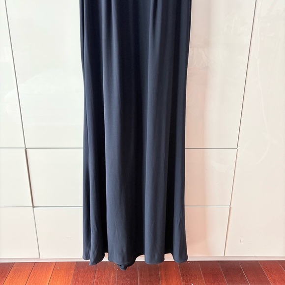 Betsy Adam Navy Embellished Shoulder Evening Gown - Picture 6 of 15